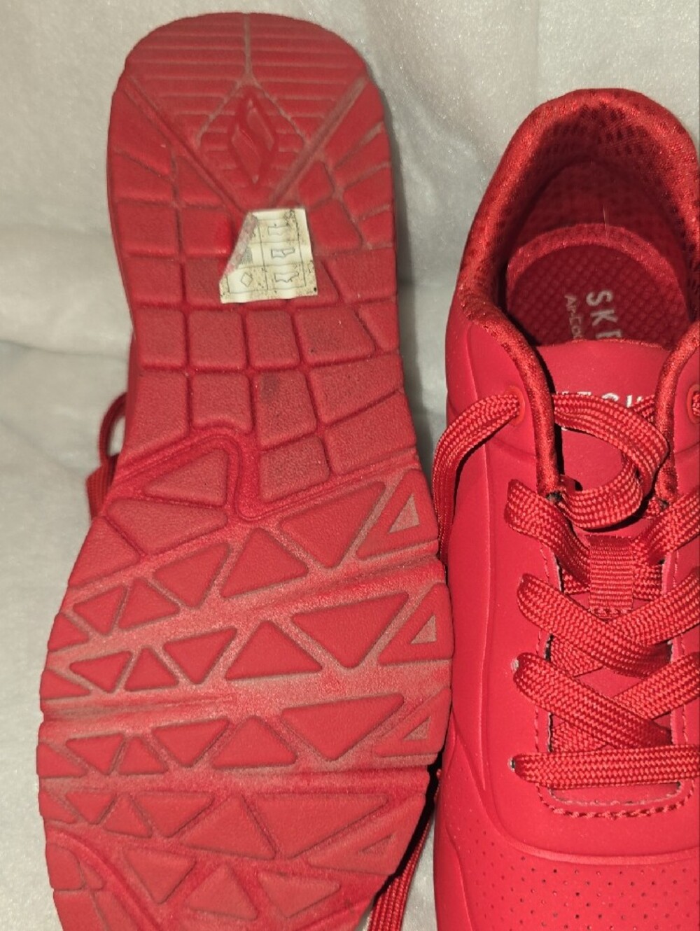 Skechers All-Red Casual Lace-Up Sneakers - Picture 7 of 7
